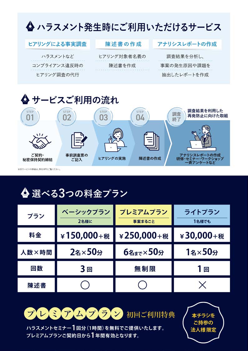 株式会社リーガルライト様　チラシ作成